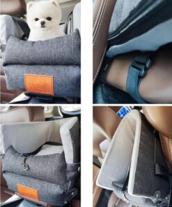 Accoudoir pour chien et chat - Siège auto Hosiwei - Accessoire de voiture - Console  centrale interactive - Booster de voyage - Siège amovible avec ceinture de  sécurité pour la plupart des